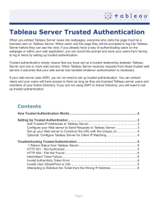 Tableau Server Trusted Authentication