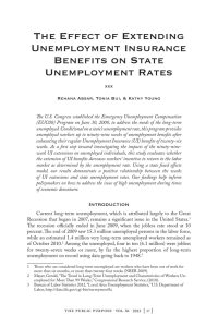 The Effect of Extending Unemployment Insurance Benefits on State Unemployment Rates