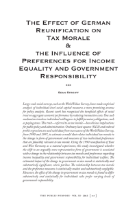 The Effect of German Reunification on Tax Morale &amp;