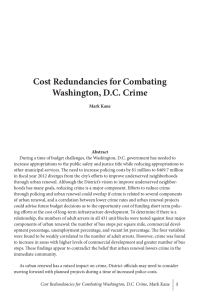 Cost Redundancies for Combating Washington, D.C. Crime