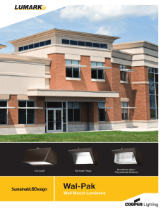 Wal-Pak Wall Mount Luminaire Borosilicate Glass / Full Cutoff