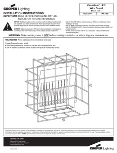 INSTALLATION INSTRUCTIONS Crosstour LED Wire Guard