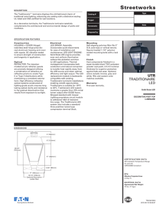 The Traditionaire™ luminaire displays the old-fashioned charm of