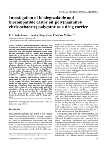 Investigation of biodegradable and biocompatible castor oil poly(mannitol-