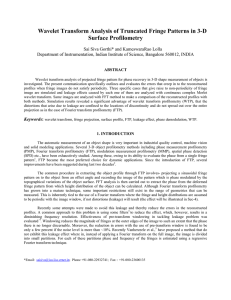 Wavelet Transform Analysis of Truncated Fringe Patterns in 3-D Surface Profilometry