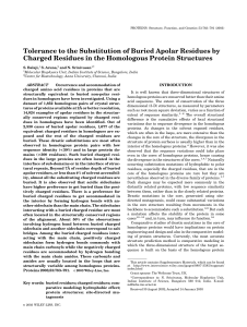 Tolerance to the Substitution of Buried Apolar Residues by