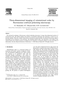 Three-dimensional imaging of orientational order by ¯uorescence confocal polarizing microscopy
