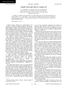 Unipolar electro-optic effect in a nematic cell V. G. Nazarenko, R. Klouda,