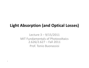   Light Absorption