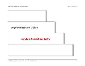 Implementation Guide for Age 0 to School Entry