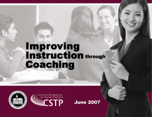 1 Improving Instruction Through Coaching