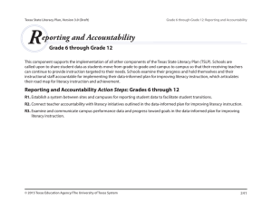 R eporting and Accountability Grade 6 through Grade 12