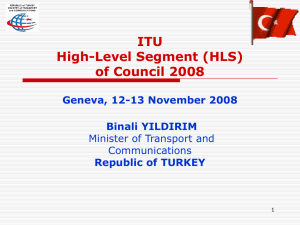 ITU High-Level Segment (HLS) of Council 2008 Geneva, 12-13 November 2008