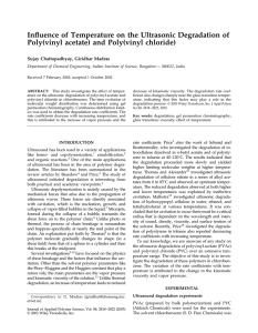 Inﬂuence of Temperature on the Ultrasonic Degradation of