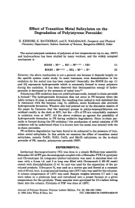 Effect of  Transition Metal Salicylates on the