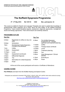 The Nuffield Dyspraxia Programme