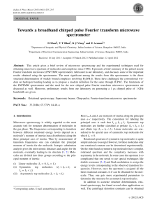 Towards a broadband chirped pulse Fourier transform microwave spectrometer D Mani