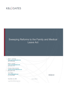 Sweeping Reforms to the Family and Medical Leave Act