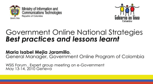 Government Online National Strategies Best practices and lessons learnt