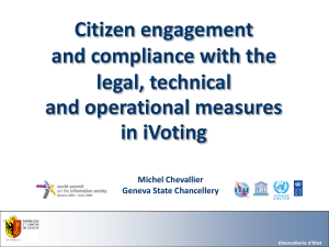 Citizen engagement and compliance with the legal, technical ational measur