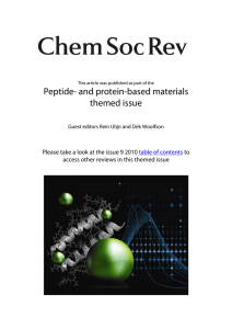 Peptide- and protein-based materials themed issue