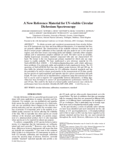 A New Reference Material for UV–visible Circular Dichroism Spectroscopy