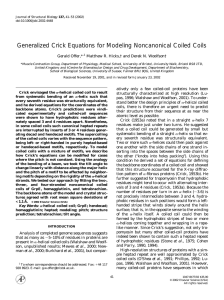 Generalized Crick Equations for Modeling Noncanonical Coiled Coils Gerald Offer,*