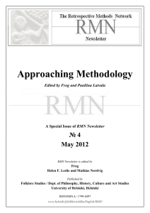 Approaching Methodology  № 4 May 2012