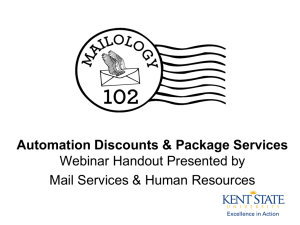 Automation Discounts &amp; Package Services Webinar Handout Presented by
