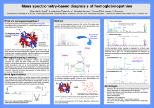 Mass spectrometry-based diagnosis of hemoglobinopathies