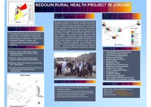 BEDOUIN RURAL HEALTH PROJECT IN JORDAN WHAT IS THE BEDOUIN HEALTH PROJECT?