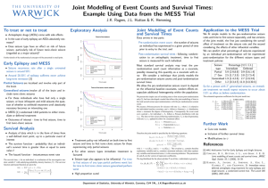 Joint Modelling of Event Counts and Survival Times: