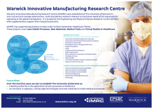 Warwick Innovative Manufacturing Research Centre