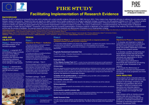 FIRE STUDY Facilitating Implementation of Research Evidence DESIGN Phase 2
