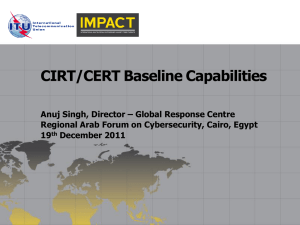 CIRT/CERT Baseline Capabilities