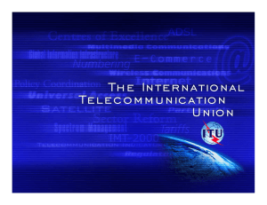 WELCOME International Telecommunication Union
