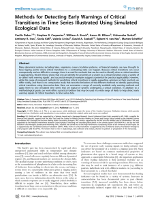 Methods for Detecting Early Warnings of Critical