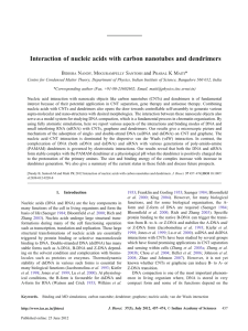 Interaction of nucleic acids with carbon nanotubes and dendrimers B N M