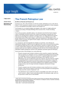 The French Petroplus Law