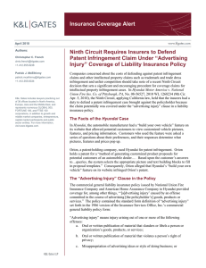 Insurance Coverage Alert Ninth Circuit Requires Insurers to Defend