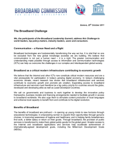 The Broadband Challenge