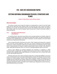 ITU - GSR 2011 DISCUSSION PAPER: PLANS Mini-Case Studies