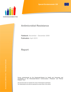 Antimicrobial Resistance Report Special Eurobarometer 338 Fieldwork: