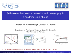 Self-assembling tensor networks and holography in disordered spin chains omer