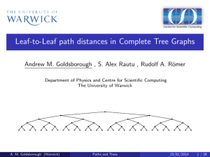 Leaf-to-Leaf path distances in Complete Tree Graphs omer