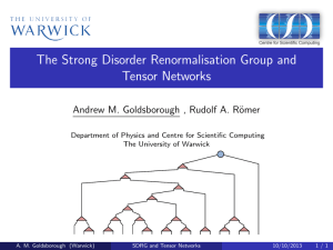 The Strong Disorder Renormalisation Group and Tensor Networks