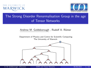 The Strong Disorder Renormalisation Group in the age of Tensor Networks omer