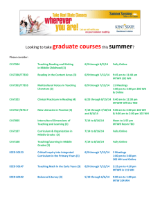 graduate courses summer   Looking to take 