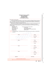 Student Exit Survey (SES) Ohio Longitudinal Transition Study Permission Form