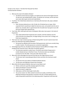 Europe in Crisis: Class 8 – The fall of the... Concept Question Solutions